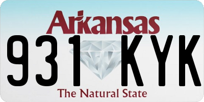 AR license plate 931KYK