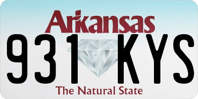 AR license plate 931KYS