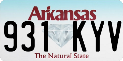 AR license plate 931KYV