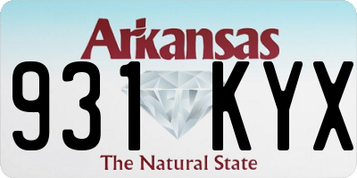 AR license plate 931KYX