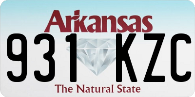 AR license plate 931KZC