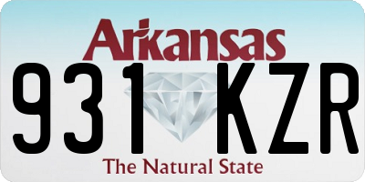 AR license plate 931KZR