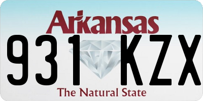 AR license plate 931KZX