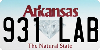 AR license plate 931LAB