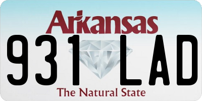 AR license plate 931LAD