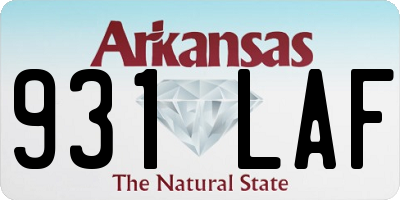 AR license plate 931LAF