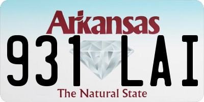 AR license plate 931LAI