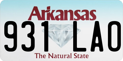 AR license plate 931LAO