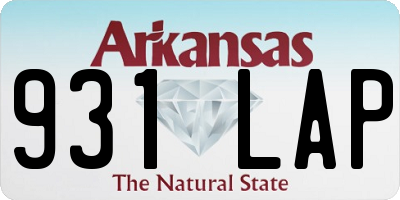 AR license plate 931LAP