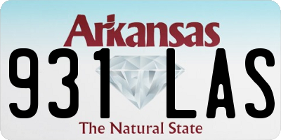 AR license plate 931LAS