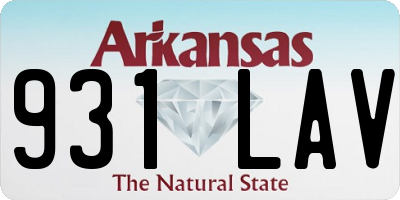 AR license plate 931LAV