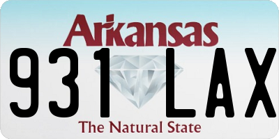 AR license plate 931LAX