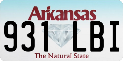 AR license plate 931LBI