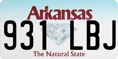 AR license plate 931LBJ