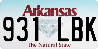 AR license plate 931LBK