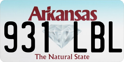 AR license plate 931LBL