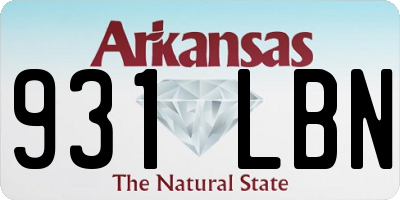 AR license plate 931LBN