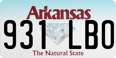 AR license plate 931LBO