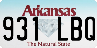 AR license plate 931LBQ