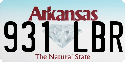 AR license plate 931LBR