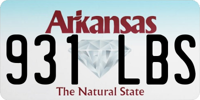 AR license plate 931LBS