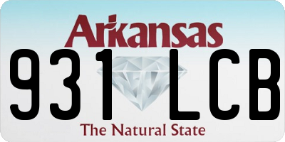 AR license plate 931LCB