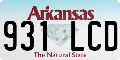 AR license plate 931LCD