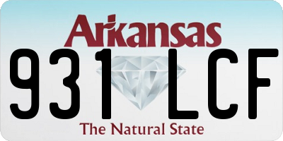 AR license plate 931LCF