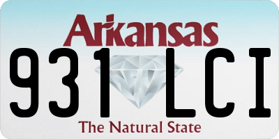 AR license plate 931LCI