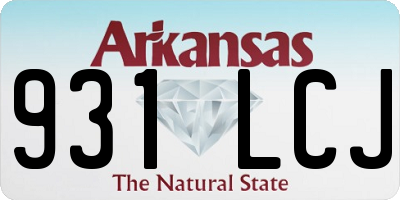 AR license plate 931LCJ