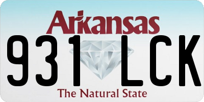 AR license plate 931LCK