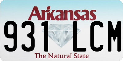 AR license plate 931LCM