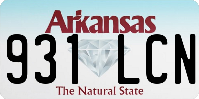 AR license plate 931LCN