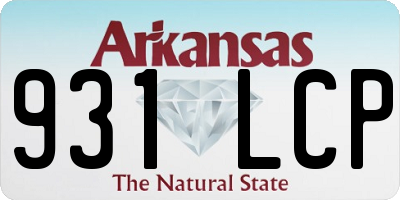 AR license plate 931LCP