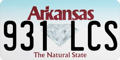 AR license plate 931LCS