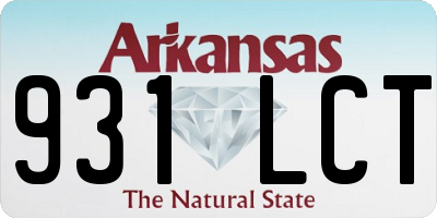 AR license plate 931LCT