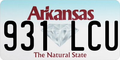 AR license plate 931LCU