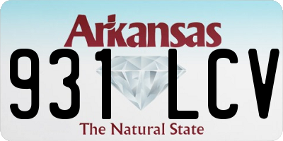 AR license plate 931LCV