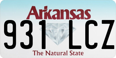 AR license plate 931LCZ
