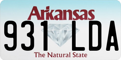 AR license plate 931LDA