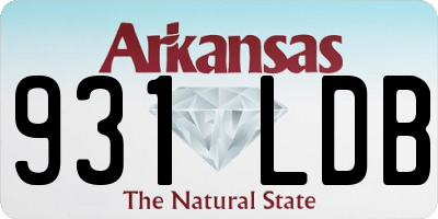 AR license plate 931LDB