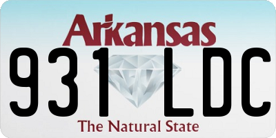 AR license plate 931LDC
