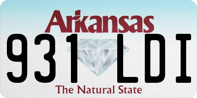 AR license plate 931LDI