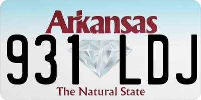 AR license plate 931LDJ