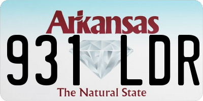 AR license plate 931LDR
