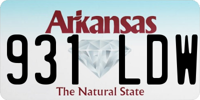 AR license plate 931LDW