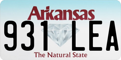 AR license plate 931LEA