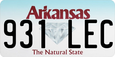 AR license plate 931LEC