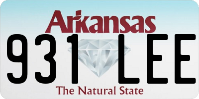 AR license plate 931LEE