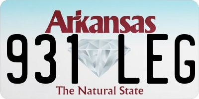 AR license plate 931LEG